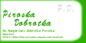 piroska dobrotka business card
